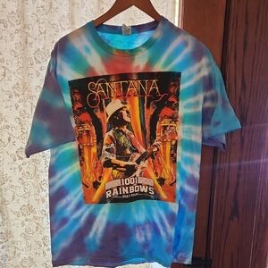 Santana 1001 Rainbows Tour Tee, Tie Dye Size XL